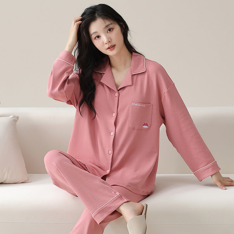 PureEase – Göğüs Pedli Pamuklu Pijama Takımı