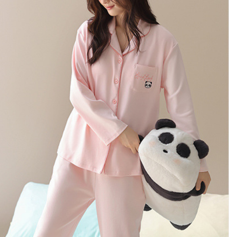 PureEase – Göğüs Pedli Pamuklu Pijama Takımı