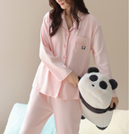 PureEase – Göğüs Pedli Pamuklu Pijama Takımı