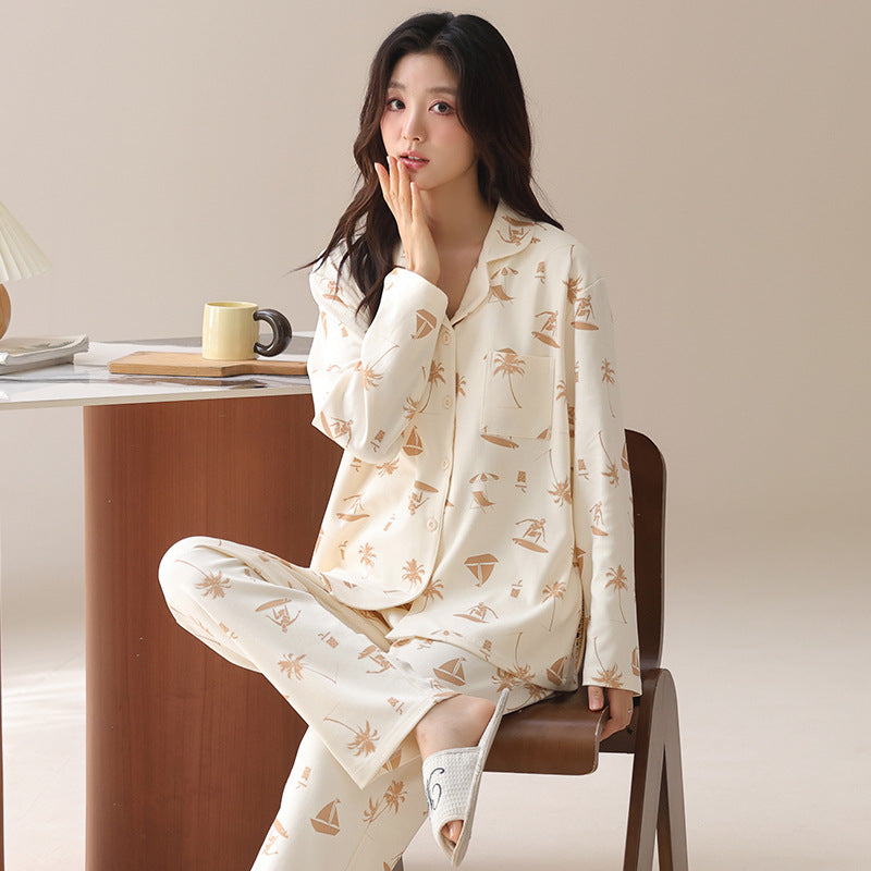 PureEase – Göğüs Pedli Pamuklu Pijama Takımı