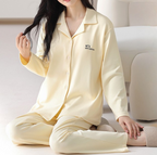 PureEase – Göğüs Pedli Pamuklu Pijama Takımı