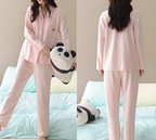 PureEase – Göğüs Pedli Pamuklu Pijama Takımı