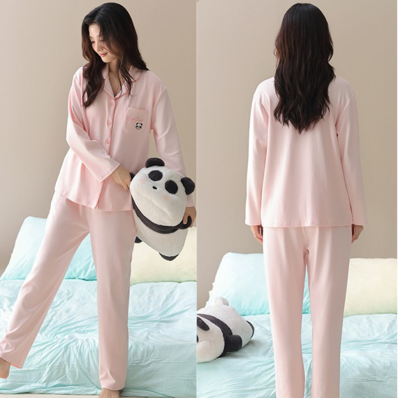 PureEase – Göğüs Pedli Pamuklu Pijama Takımı