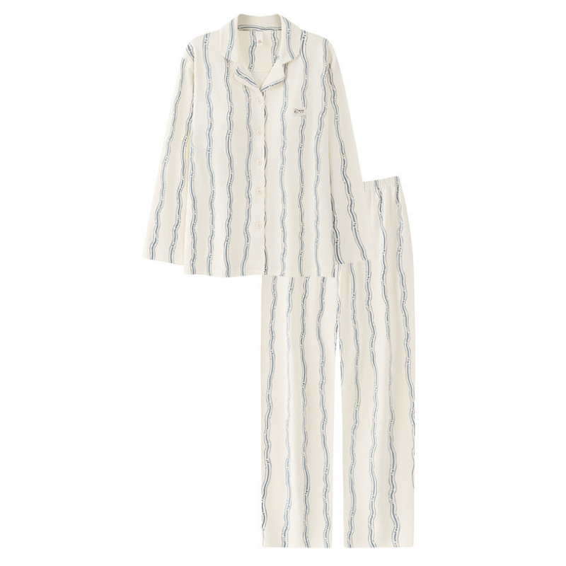 PureEase – Göğüs Pedli Pamuklu Pijama Takımı