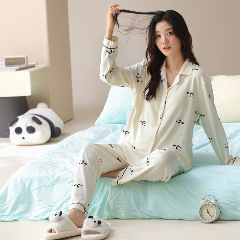 PureEase – Göğüs Pedli Pamuklu Pijama Takımı