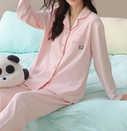 PureEase – Göğüs Pedli Pamuklu Pijama Takımı