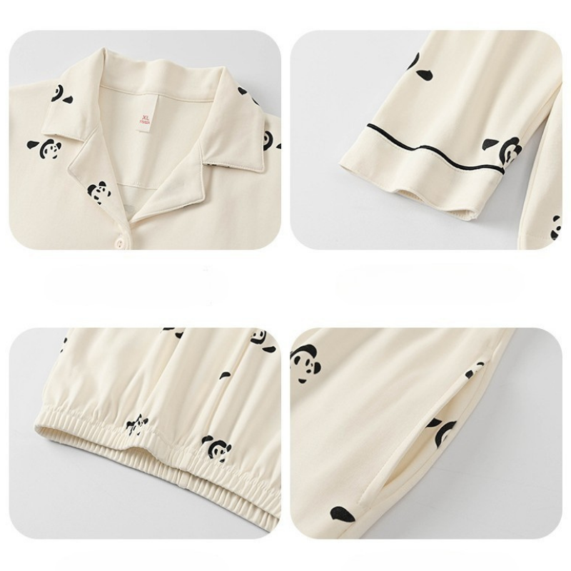 PureEase – Göğüs Pedli Pamuklu Pijama Takımı