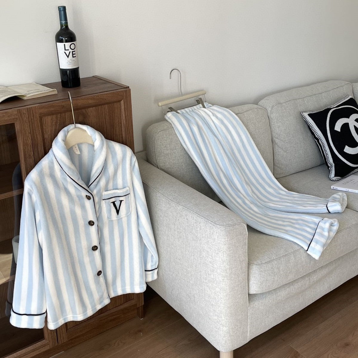 Stripe Flanel – Yumuşak Pamuklu Çizgili Flanel Pijama Seti