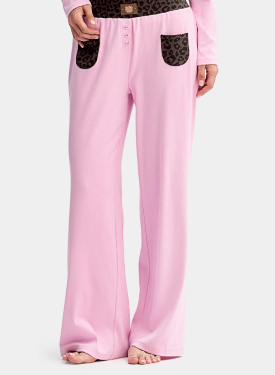 Hello Kitty Leopar Desenli Pamuklu Pantolon
