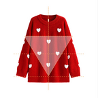 Kırmızı Kalp Desenli Yumuşak Polar Pijama Takımı