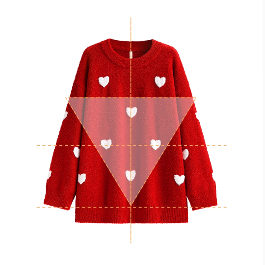 Kırmızı Kalp Desenli Yumuşak Polar Pijama Takımı