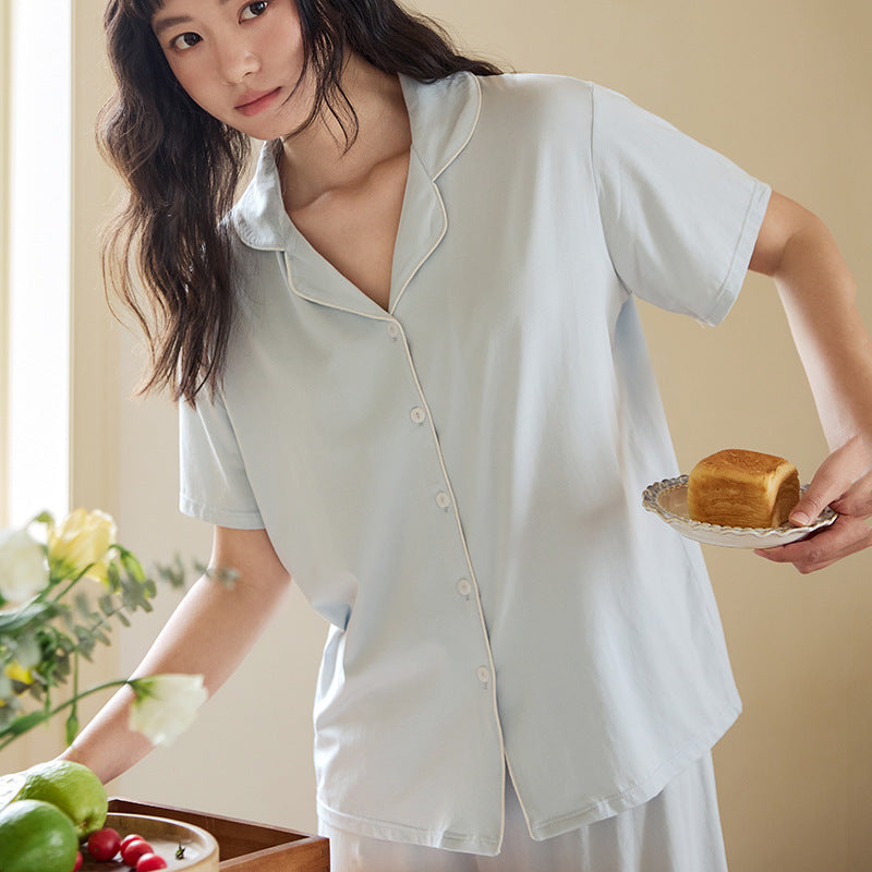 Every Day Comfort – Açık Mavi Şortlu Kadın Pijama Takımı