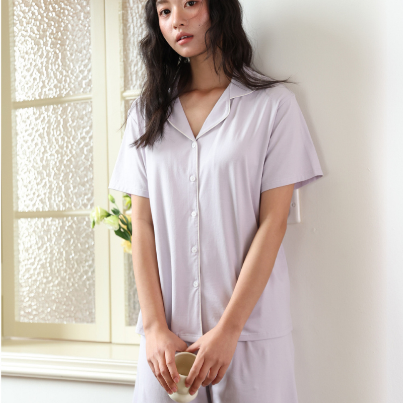 Every Day Comfort – Lila Şortlu Kadın Pijama Takımı