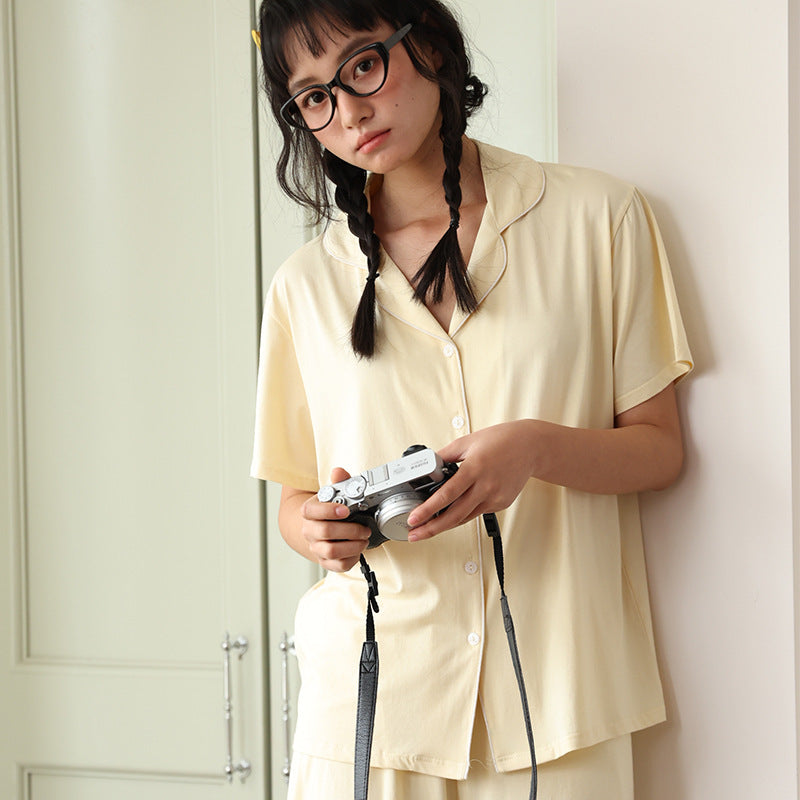 Every Day Comfort – Sarı Şortlu Kadın Pijama Takımı