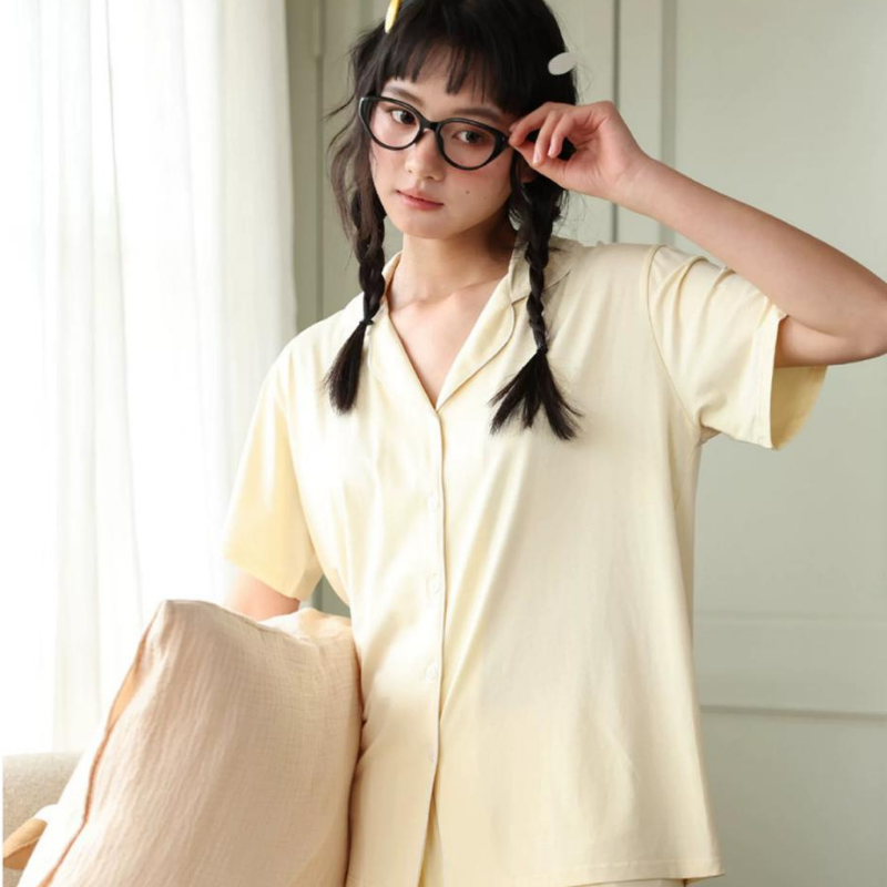 Every Day Comfort – Sarı Şortlu Kadın Pijama Takımı