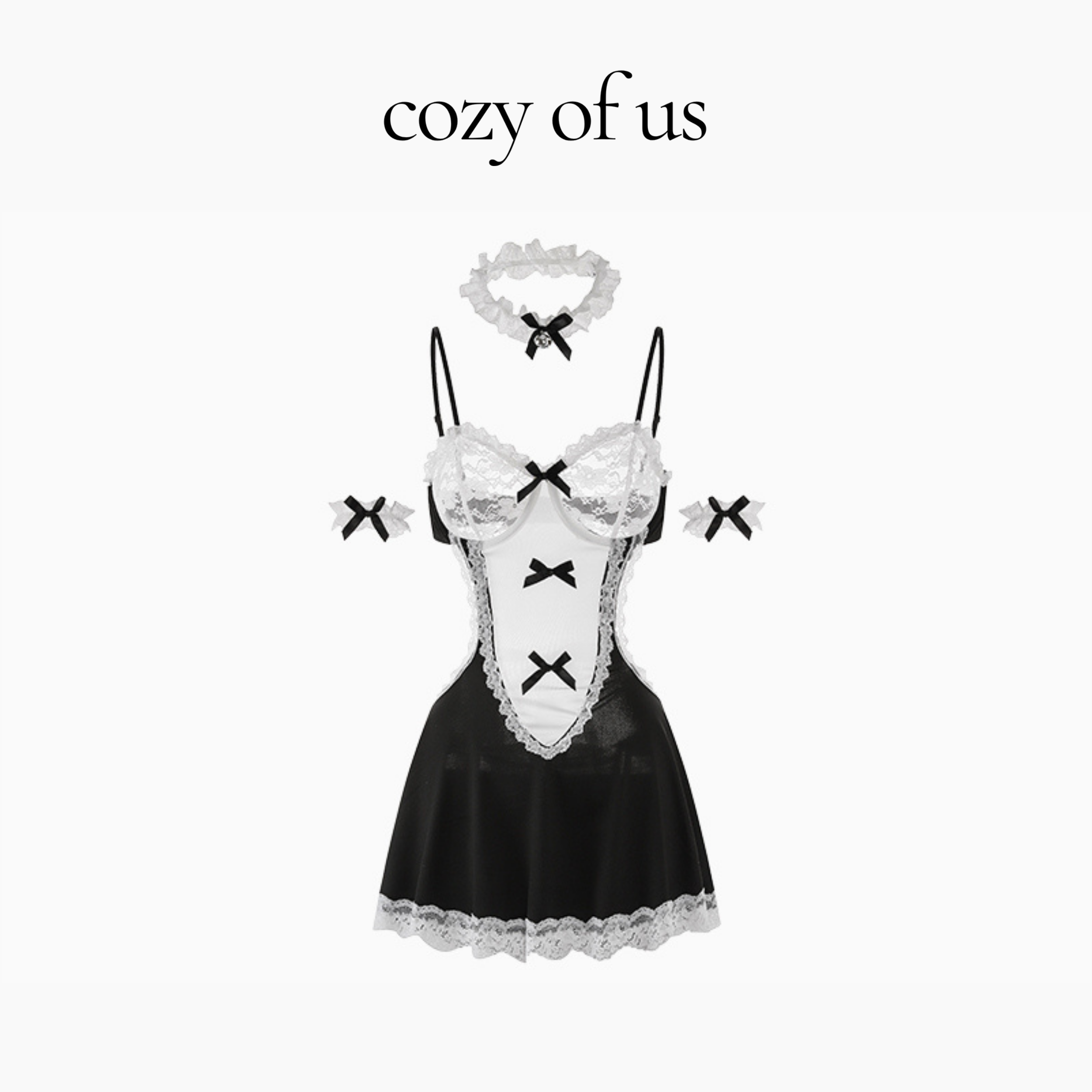 Fransız Dantel Korse Detaylı Fantezi Gecelik