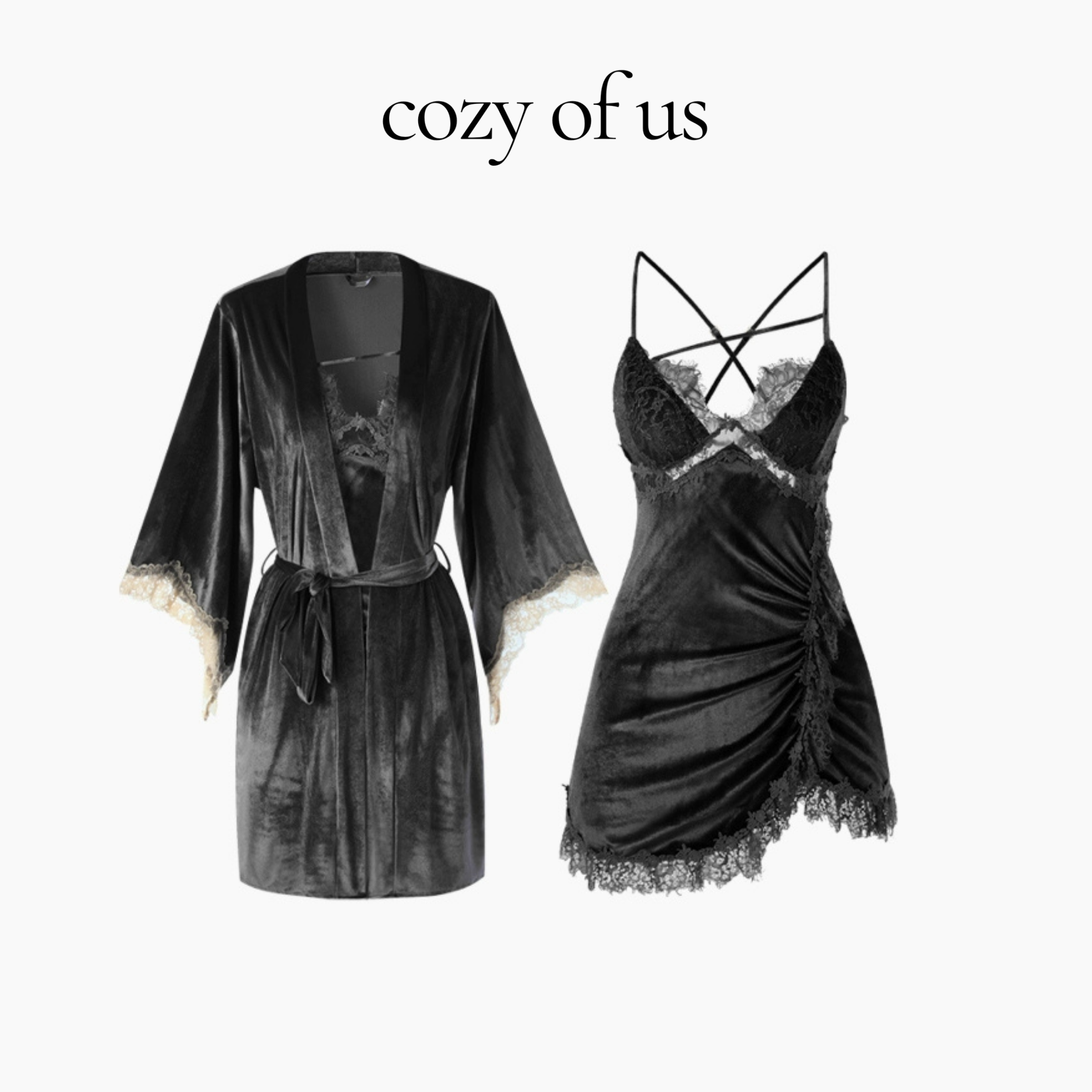 Fransız Stil Dolgulu Sütyenli Kadife Gecelik/Sabahlık Set