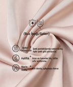 Fransız Yeni Stil Saten Dokulu Gecelik/Sabahlık Set