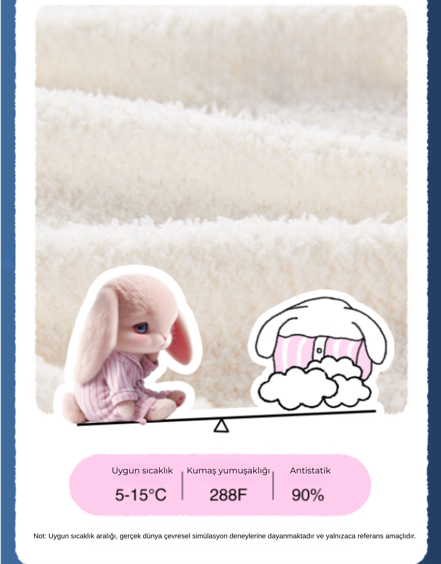 Krem Ponpon Detaylı Lüks Polar Pijama Takımı