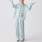 Mavi Karakter Desenli Modal Pamuklu Pijama Takımı