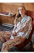 Maison Editorial Desenli Premium Saten Pijama Takımı