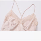 Fransız Yeni Stil Saten Dokulu Gecelik/Sabahlık Set