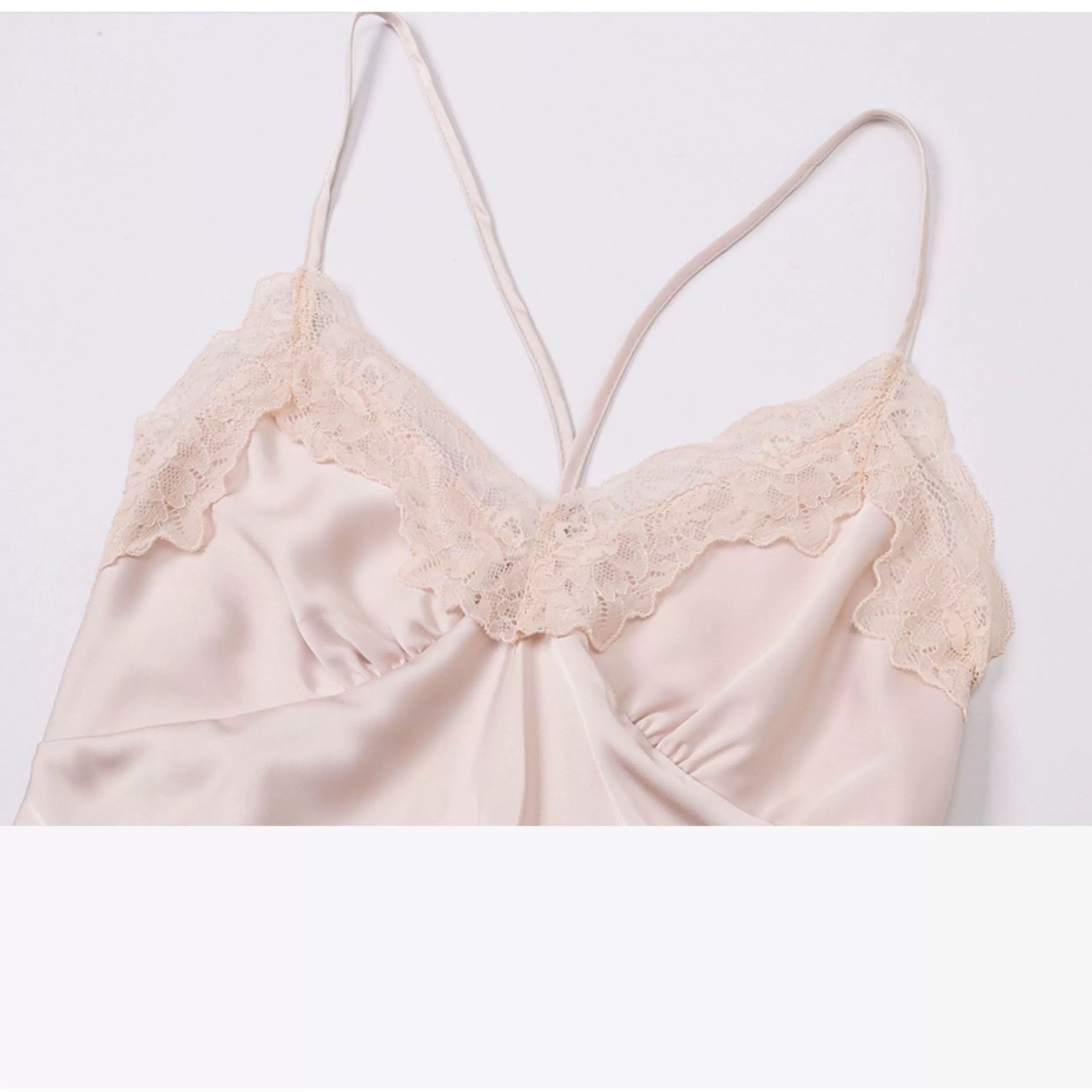 Fransız Yeni Stil Saten Dokulu Gecelik/Sabahlık Set