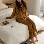 Hardal Antik Desenli Pijama Takımı