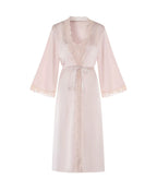 Fransız Yeni Stil Saten Dokulu Gecelik/Sabahlık Set