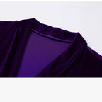 Fransız Yeni Stil Özel Kadife Dantel Gecelik/Sabahlık Set