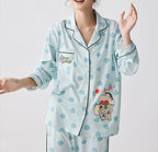 Pembe Karakter Desenli Modal Pamuklu Pijama Takımı