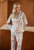 Maison Editorial Desenli Premium Saten Pijama Takımı