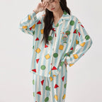 Geometric Candy Modal Pamuklu Pijama Takımı