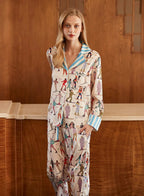 Maison Editorial Desenli Premium Saten Pijama Takımı