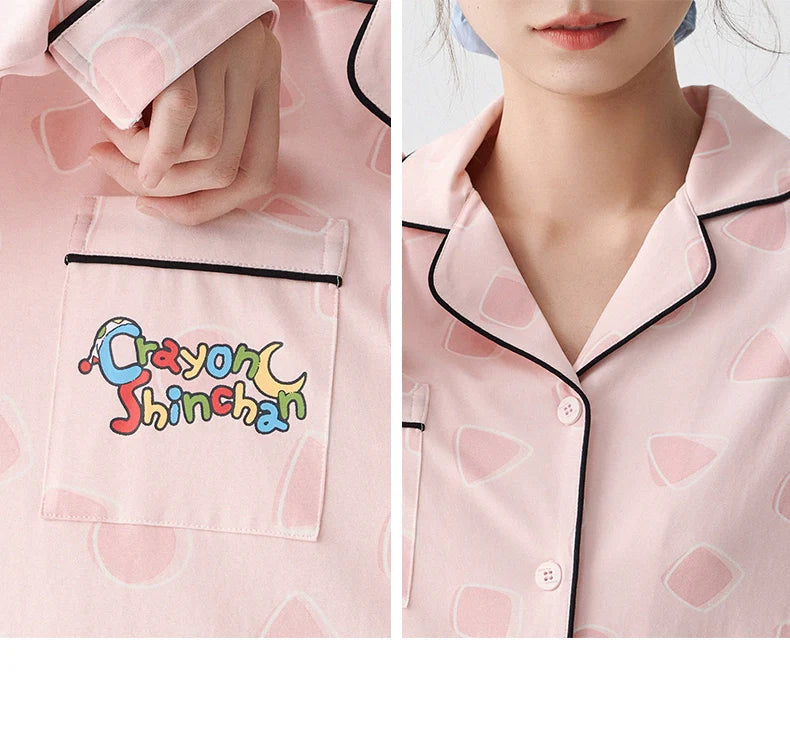 Pembe Karakter Desenli Modal Pamuklu Pijama Takımı