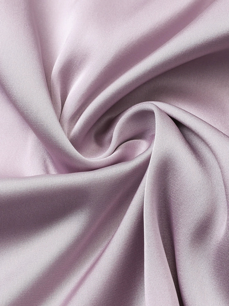 French New Style Satin Textured Pure Lace Nightgown/Morning Gown Set