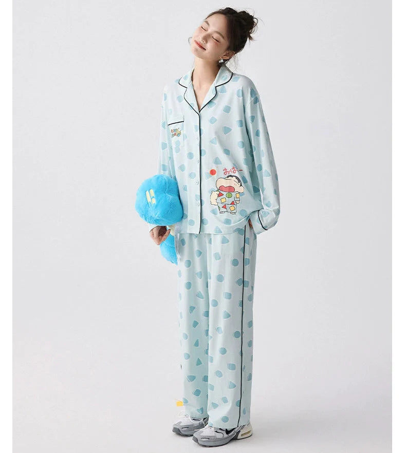 Pembe Karakter Desenli Modal Pamuklu Pijama Takımı