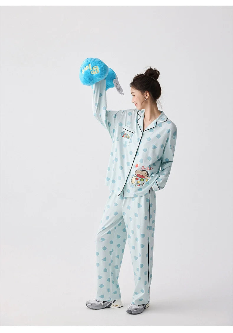 Pembe Karakter Desenli Modal Pamuklu Pijama Takımı