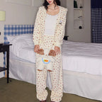 Kiraz Desenli Kapüşonlu Pijama Takımı