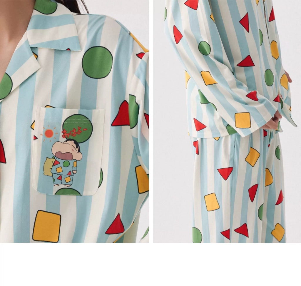Geometric Candy Modal Pamuklu Pijama Takımı