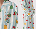 Geometric Candy Modal Pamuklu Pijama Takımı