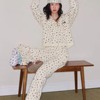 Kiraz Desenli Kapüşonlu Pijama Takımı