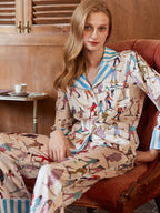 Maison Editorial Desenli Premium Saten Pijama Takımı