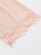 Fransız Yeni Stil Saten Dokulu Dantel Kelebek Gecelik/Sabahlık Set