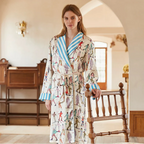Maison Editorial Premium Satin Patterned Robe