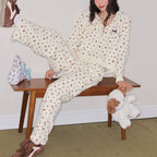 Kiraz Desenli Kapüşonlu Pijama Takımı