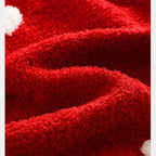 Kırmızı Kalp Desenli Yumuşak Polar Pijama Takımı