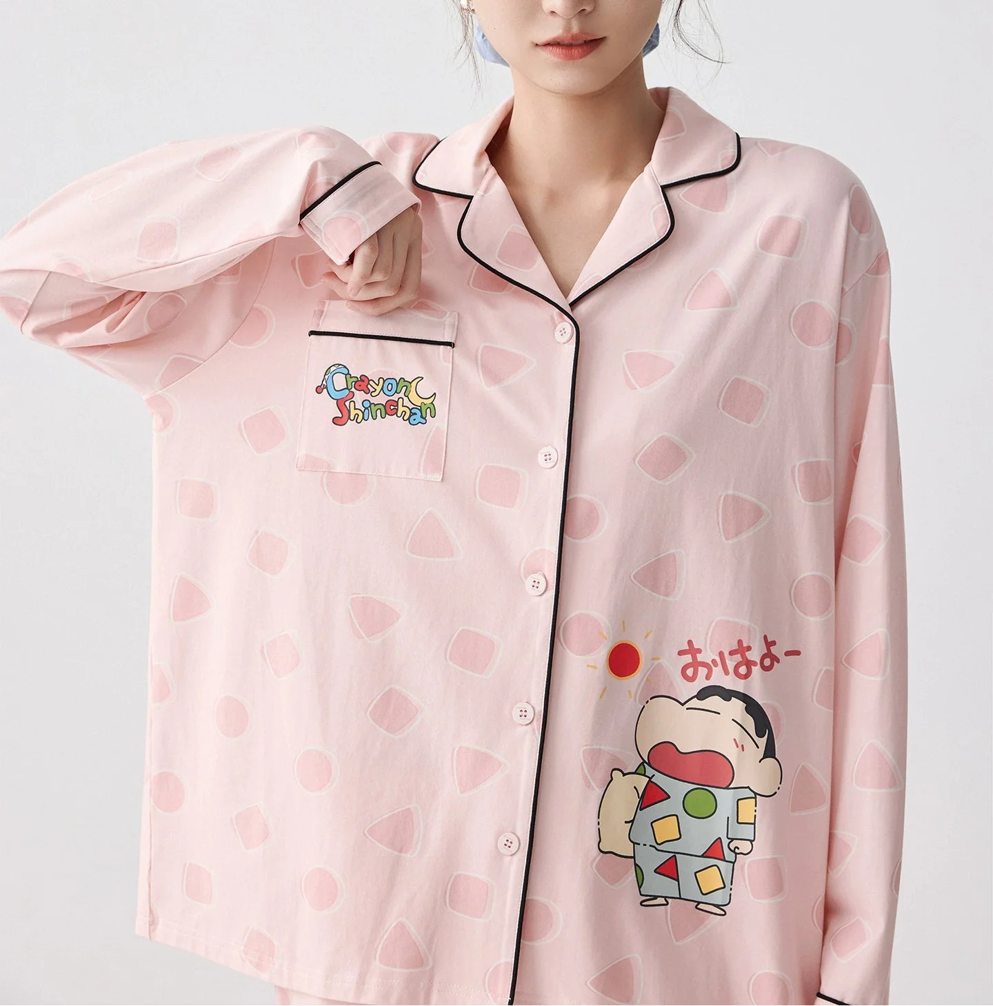 Pembe Karakter Desenli Modal Pamuklu Pijama Takımı