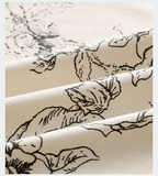 Ekru Dantel Detaylı Vintage Pamuklu Pijama Takımı