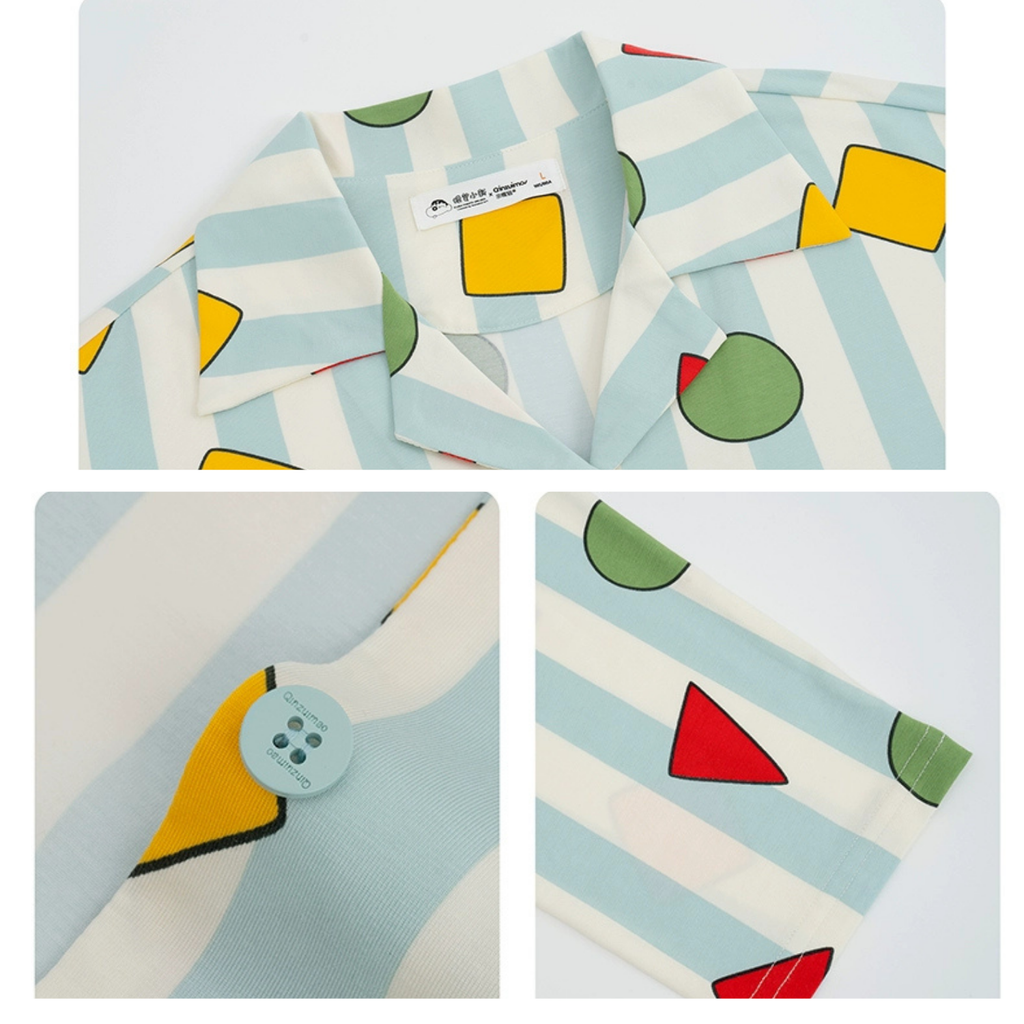 Geometric Candy Modal Pamuklu Pijama Takımı